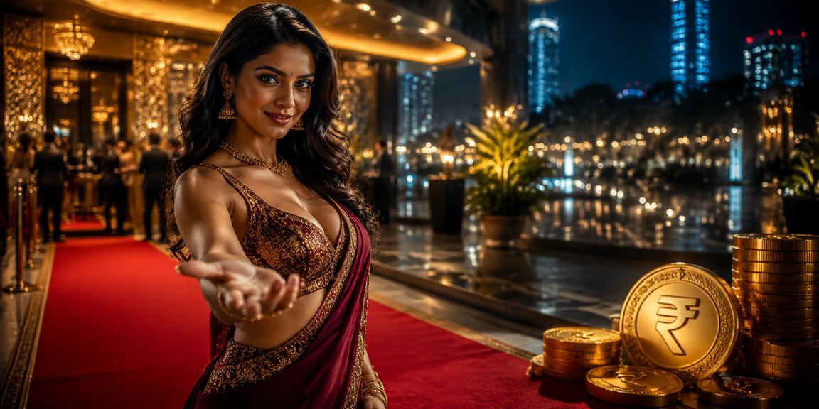 Indian casino chips and rupees for registration
