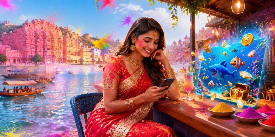 Indian woman playing Andar Bahar card game in Jaipur